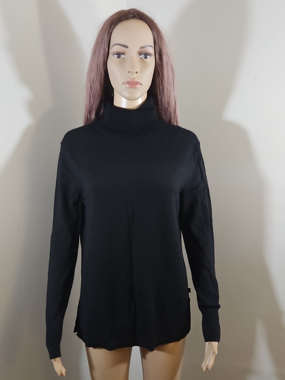 Banana Republic Merino Wool Black Turtleneck Sweater Long Sleeves
